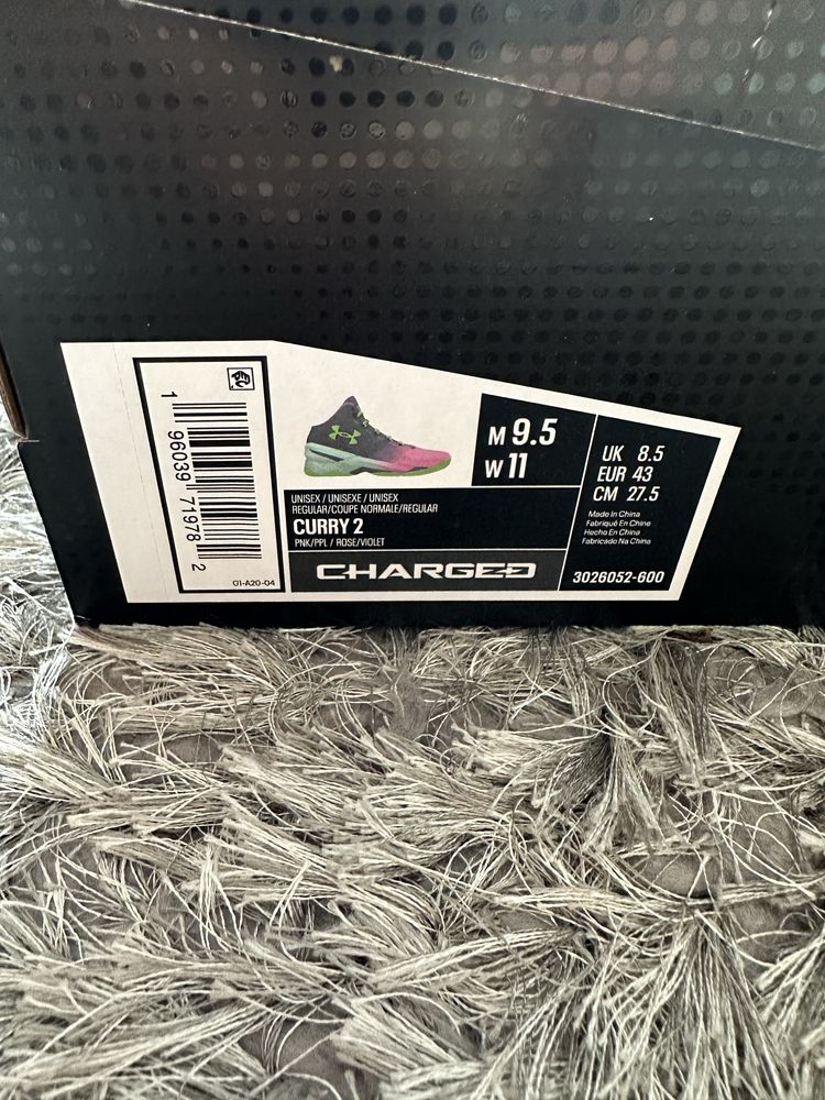 (43) Under Armour Curry 2 Retro Northern Lights