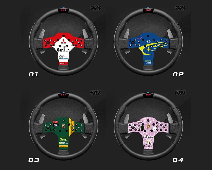 Naklejki na kierownicę FANATEC CSL P1 V2 - różne wzory matowy laminat