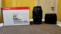 Obiektyw Canon EF 100mm 2.8 USM jak nowy