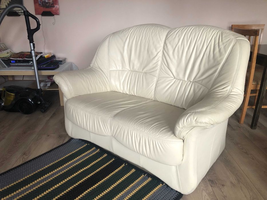 Kanapa dwuosobowa skórzana