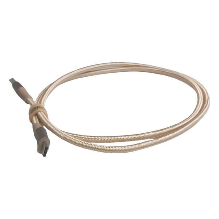 kabel usb typ c 3.1 ładowarka nylonowy 0,9m złoty
