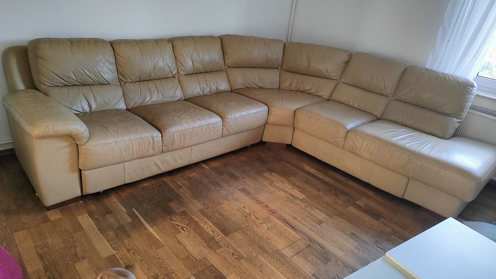 Sofa naturalna skorzana