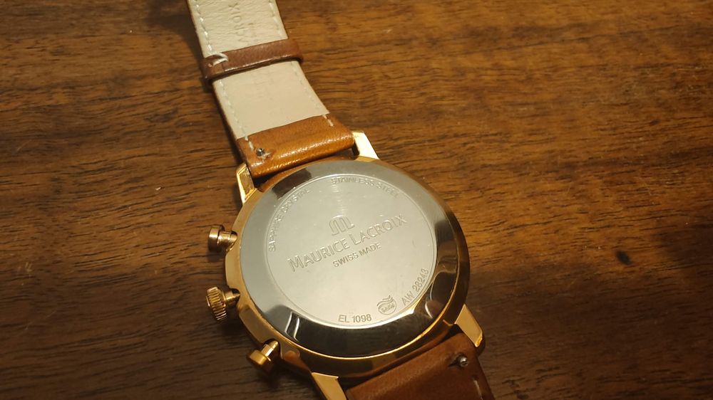 Maurice Lacroix Eliros szkło szafir pasek skóra, sprawny, tanio