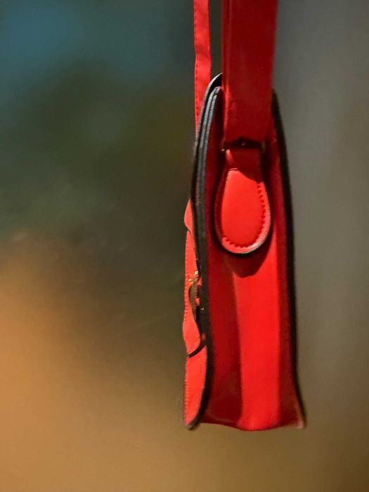 Czerwona torebka na ramię, listonoszka, ekoskóra, nowa