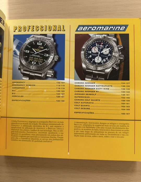 Catálogo Breitling Chronolog 03 (Ano de 2003)