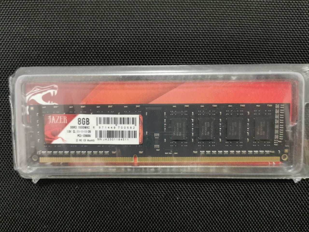 Оперативна пам'ять DDR3 Jazer 8 gb  1600 ghz (4 штуки) нова