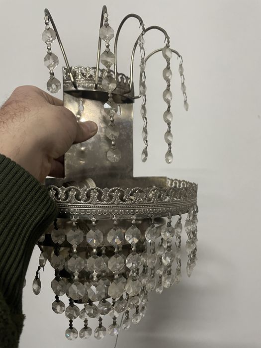 Conjunto de candeeiros de cristal