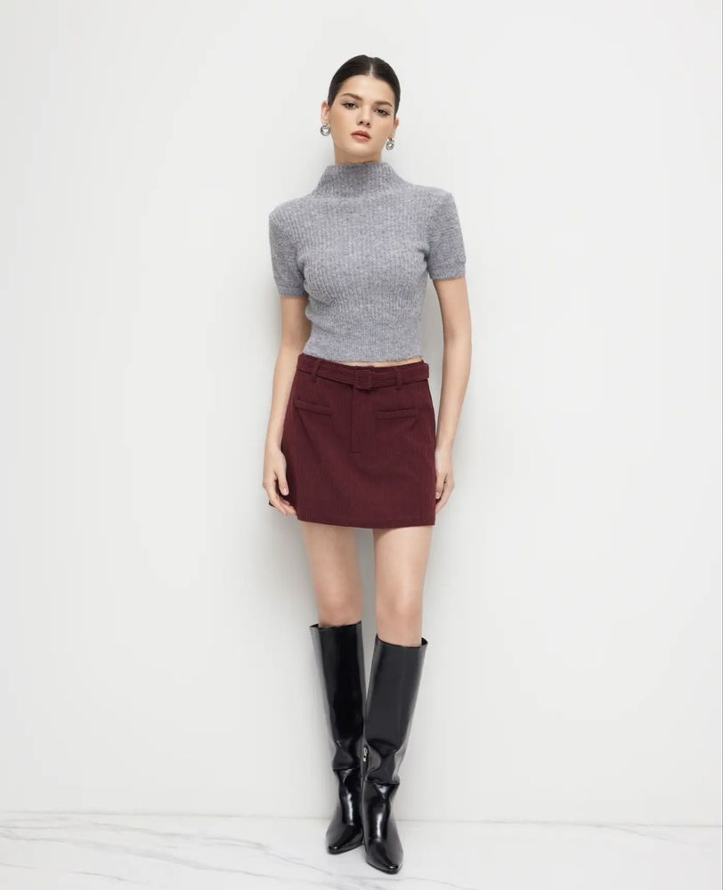 Mini saia Burgundy