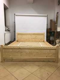 Łóżko góralskie drewniane