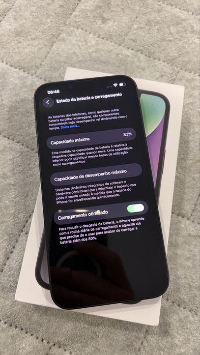 Iphone 14 preto 128gb 83% bateria