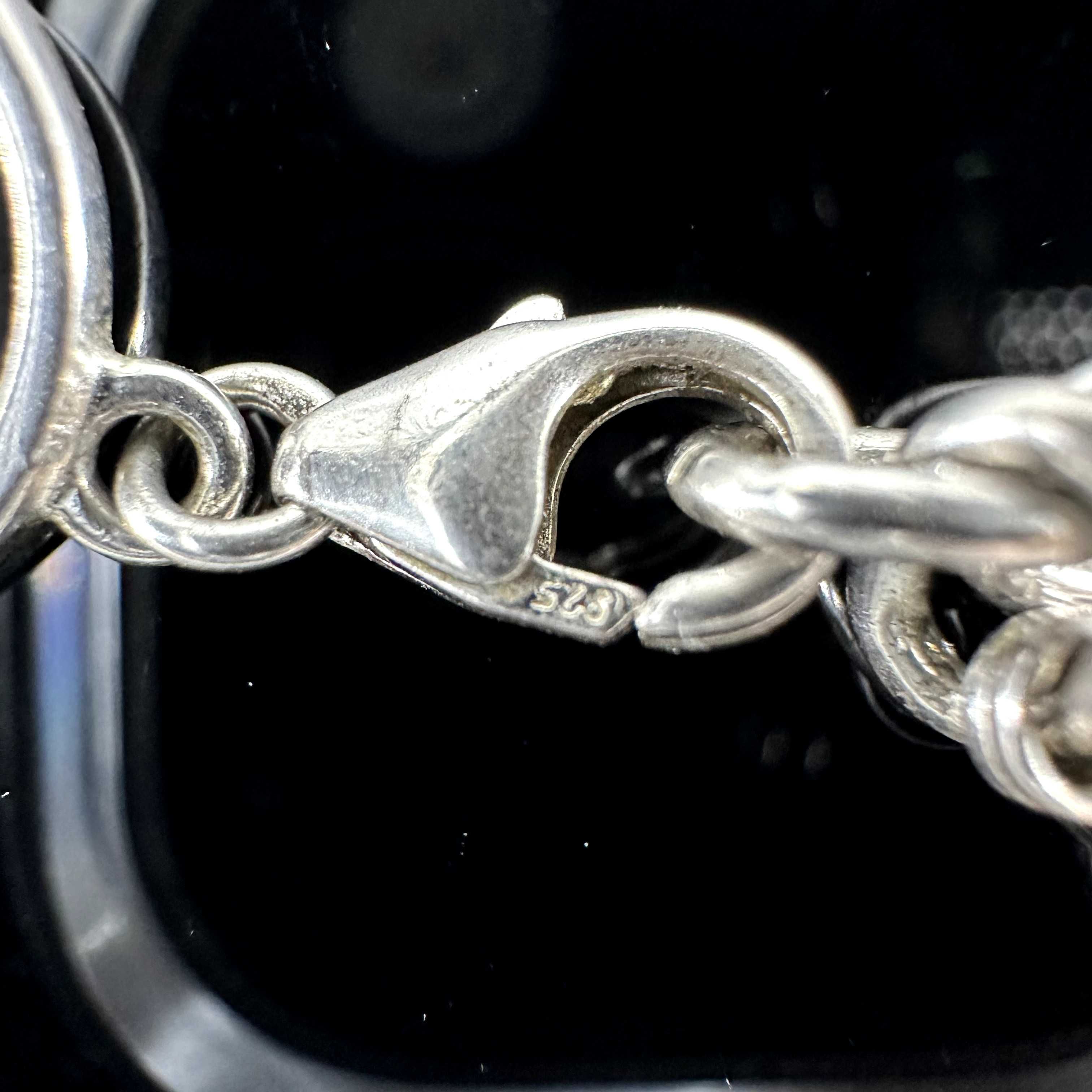 Srebro - Srebrna bransoletka z srebrnymi charmsami
