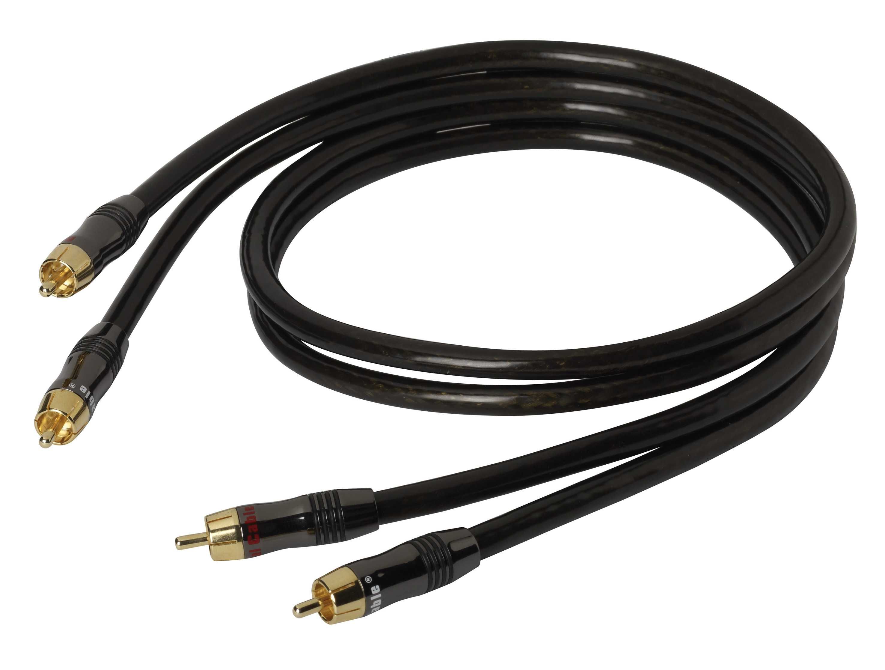 Cabo de interligação audio, com 1m, da Real Cable, com Fichas de metal