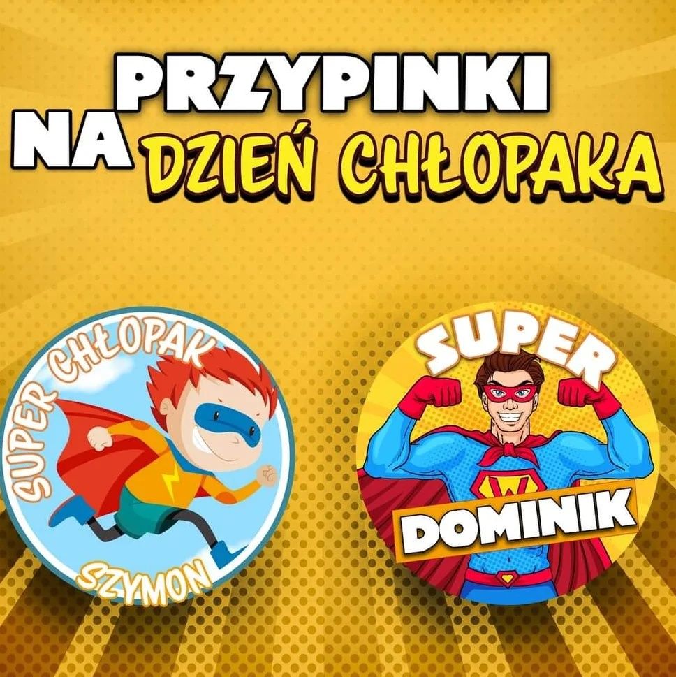 Przypinki na dzień chłopaka, 56mm