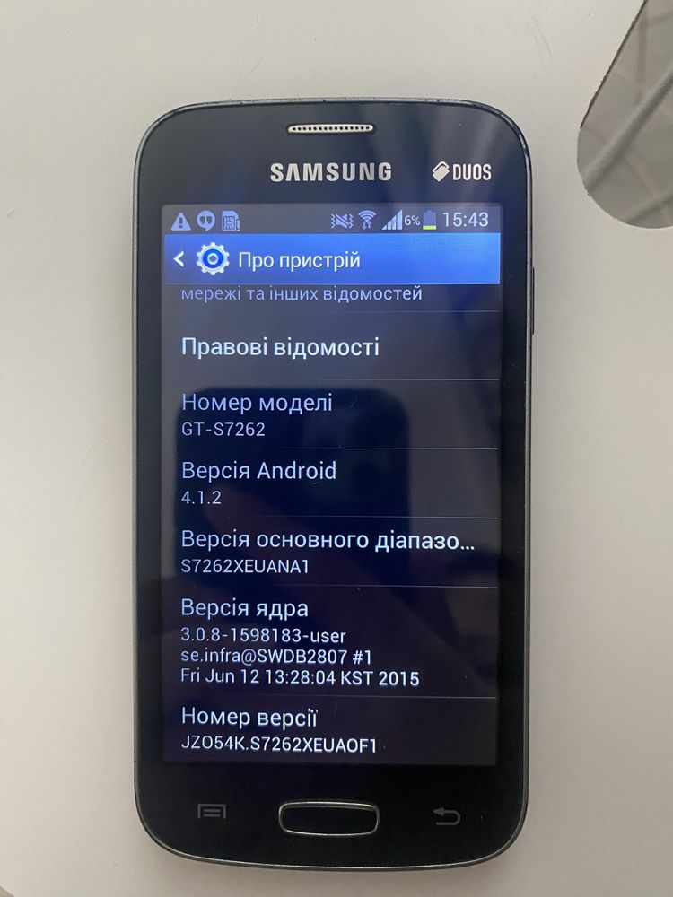 Samsung galaxy STAR GT-S7262