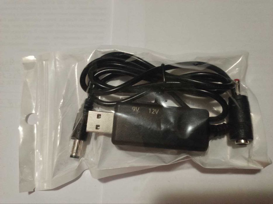 Кабель для живлення роутера USB від повербанку на 9 та 12 В перехідник