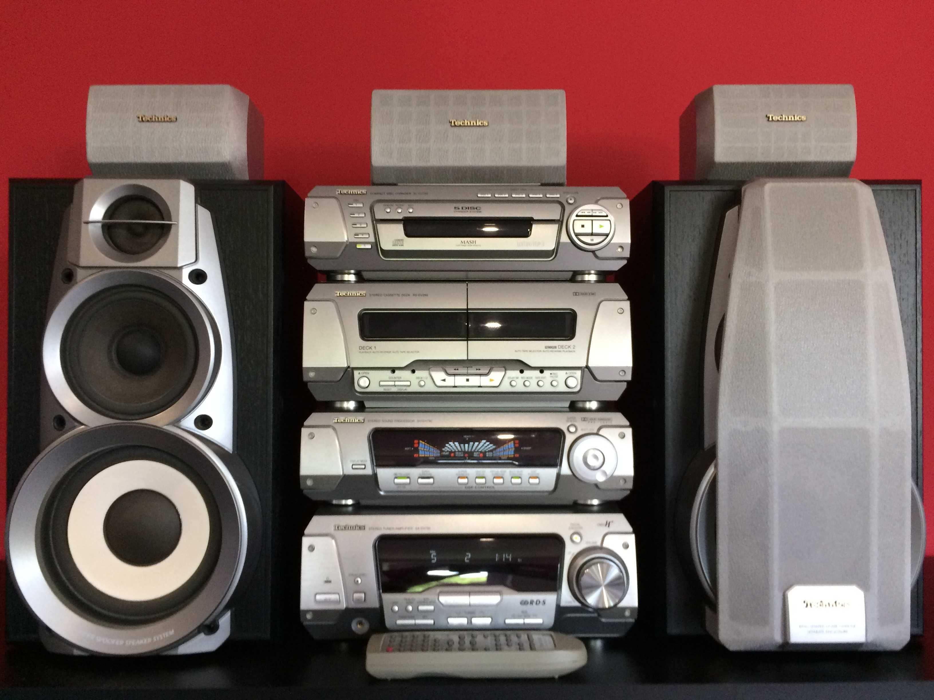 Technics SA-EH790 wieża DSP MP3 Subwoofer Pro Logic 5.1 stan BDB