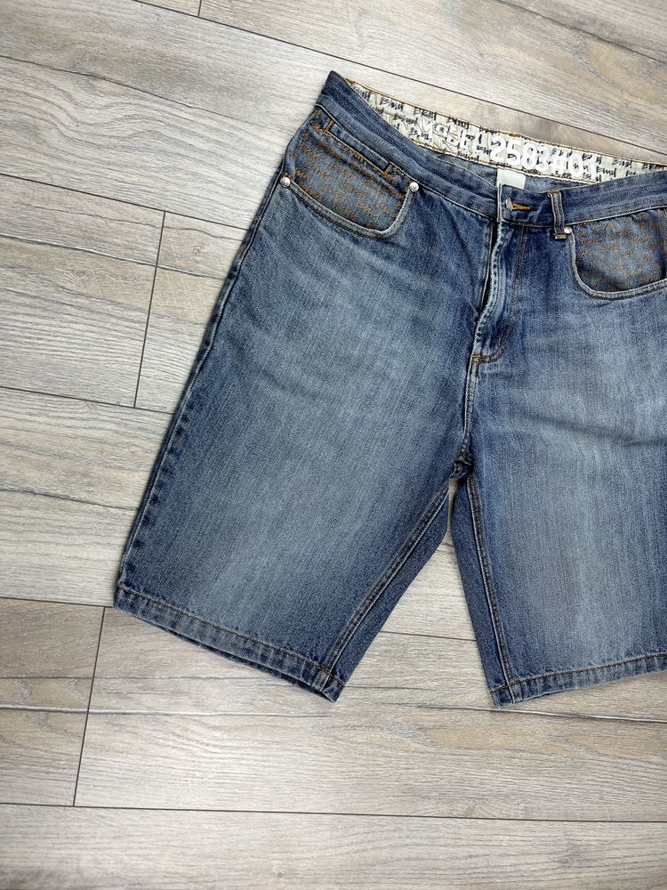 Granatowe spodenki jeansowe męskie BMD rozmiar 34 fit L vintage jortsy