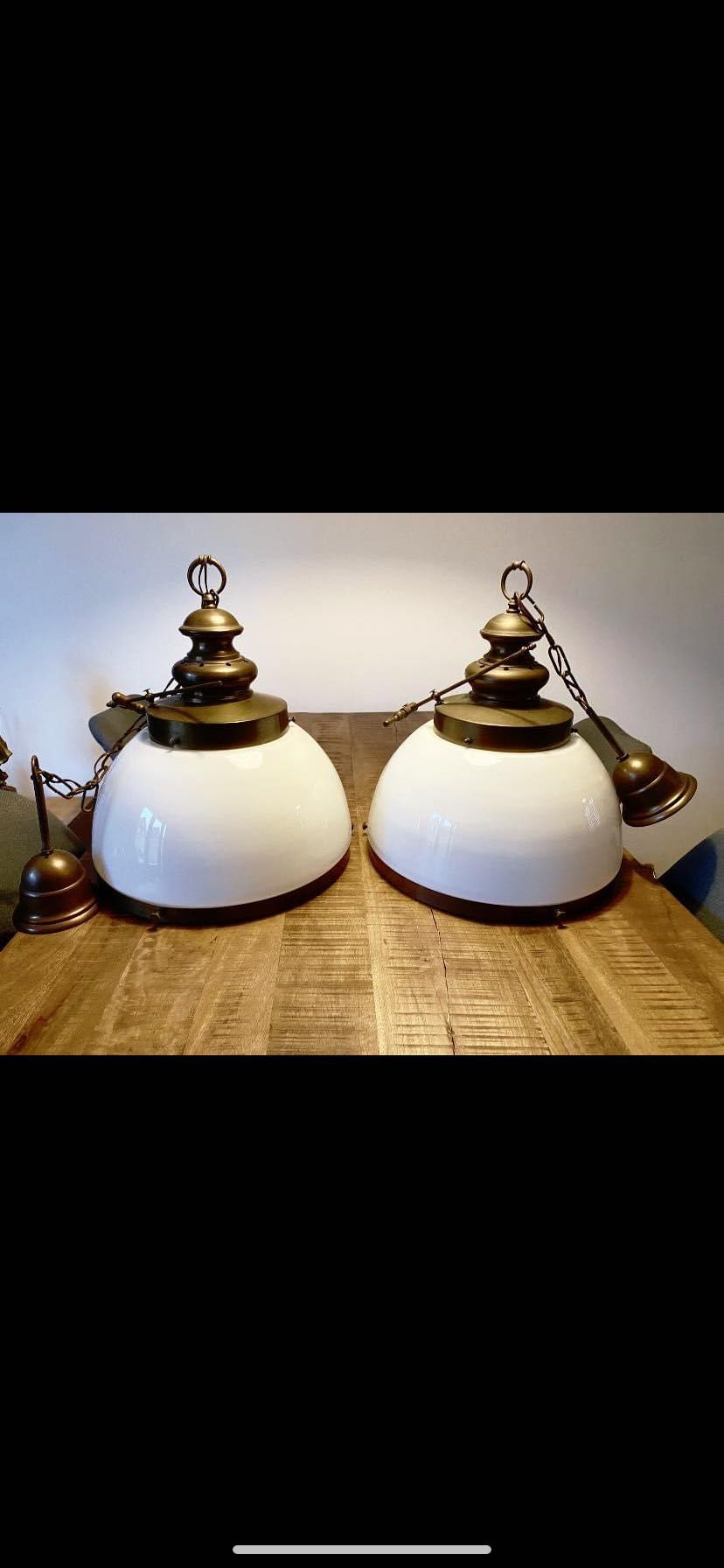 Dwie antyczne lampy wiszące Starocie