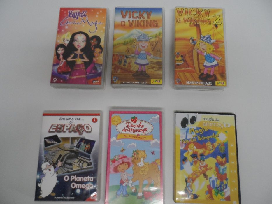 Cassetes VHS e DVDS - animação infantil