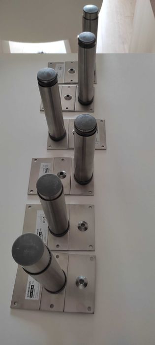 IKEA GODMORGON – nogi okrągłe ze stali nierdzewnej, 14–25 cm (6 szt.)