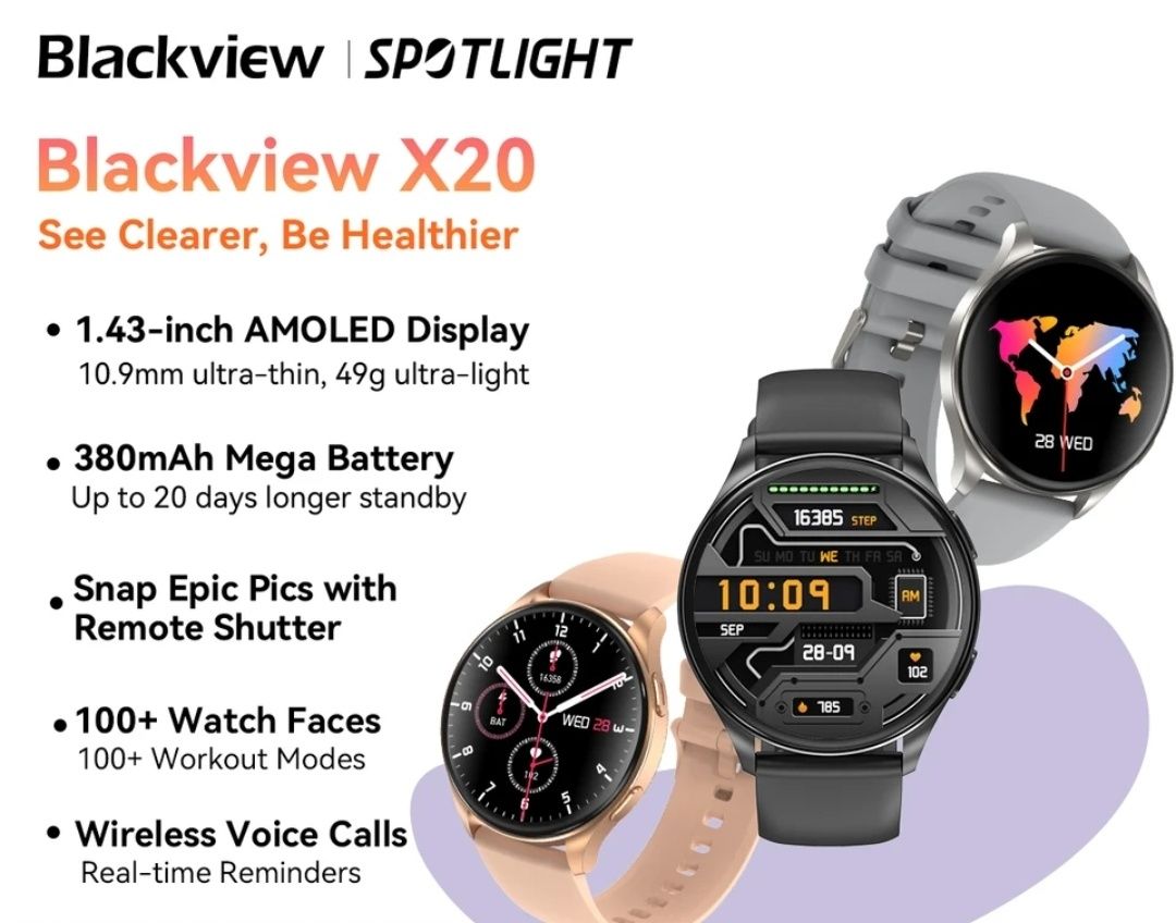 Zegarek Blackview X20 2024