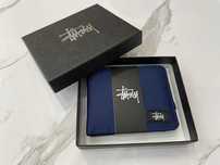 Nowy niebieski portfel Stussy