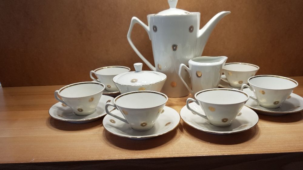 Chodzież-ELŻBIETA Serwis kawowy 6 osób KLASYK lata 60-te XXw. Vintage