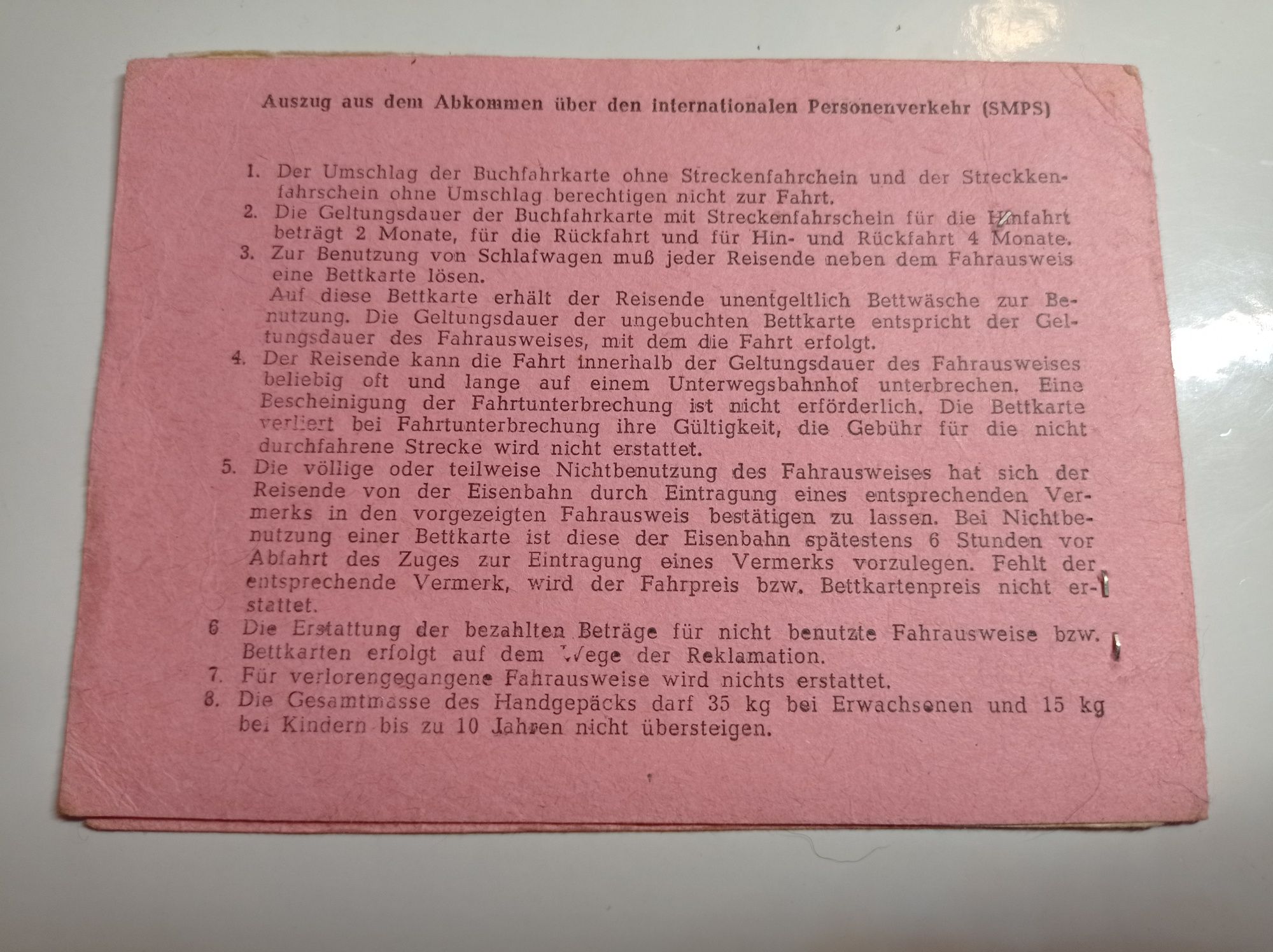 Książeczka kuponowe Polskie Koleje Państwowe bilet PKP PRL