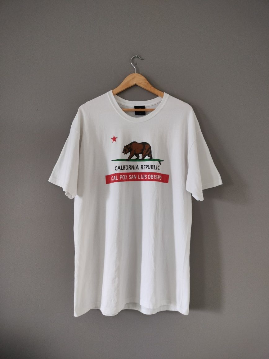 Biały T-shirt California Vintage