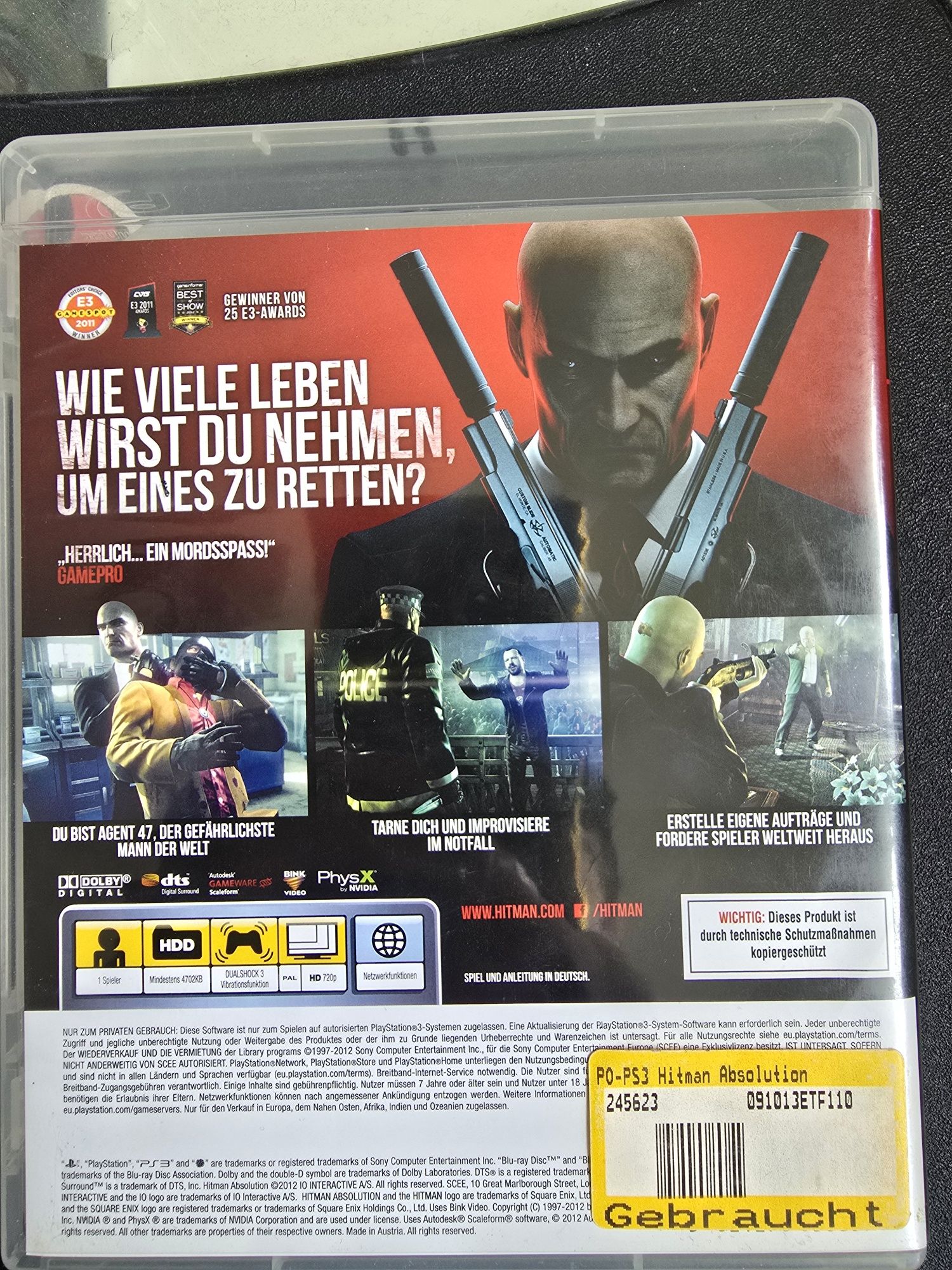 Gra HITMAN Absolution Outfit edition na PS3 PlayStation 3 stan idealny