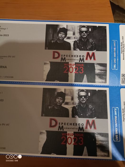 2 x bilet 2.08.2023 Warszawa Depeche Mode koncert