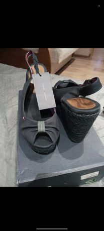 Tommy Hilfiger sandały sandałki na koturnie platformie buty  40