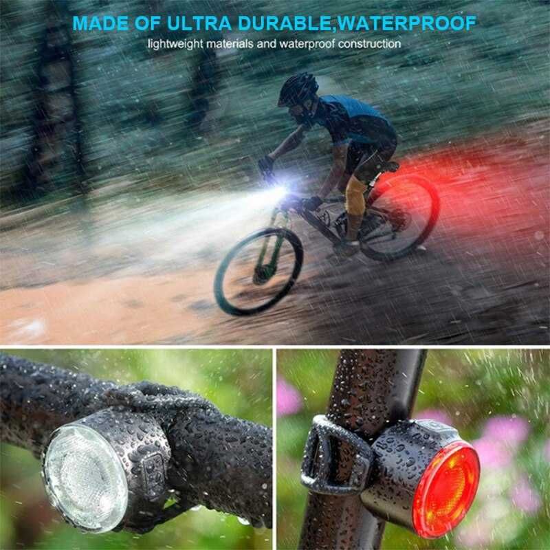 Lampki do Roweru Lampka Przód i Tył Światła 6T Aku 260mAh Ładowane USB