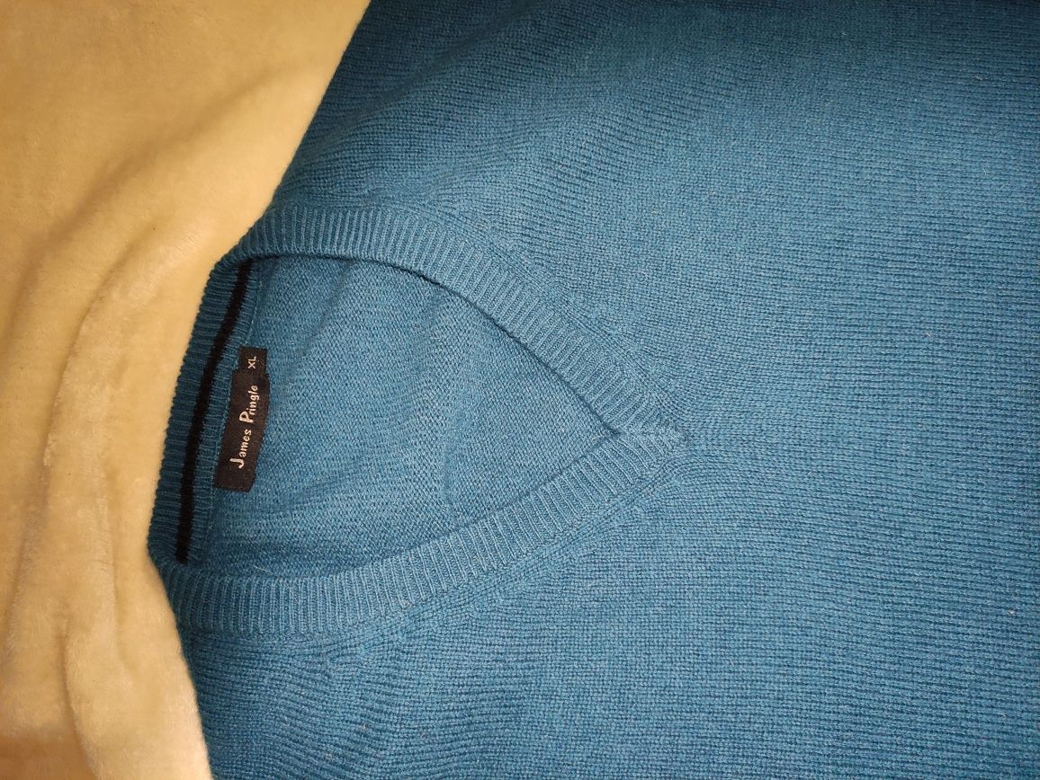 Shetland XL Sweter  XL wełna XXL męski wełna XXL shetland XXL