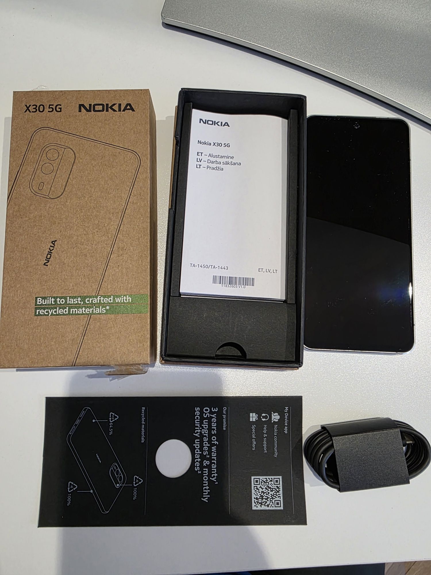 Nokia X30 5G 6GB / 128 GB biała Smartfon Android dual SIM TA-1450