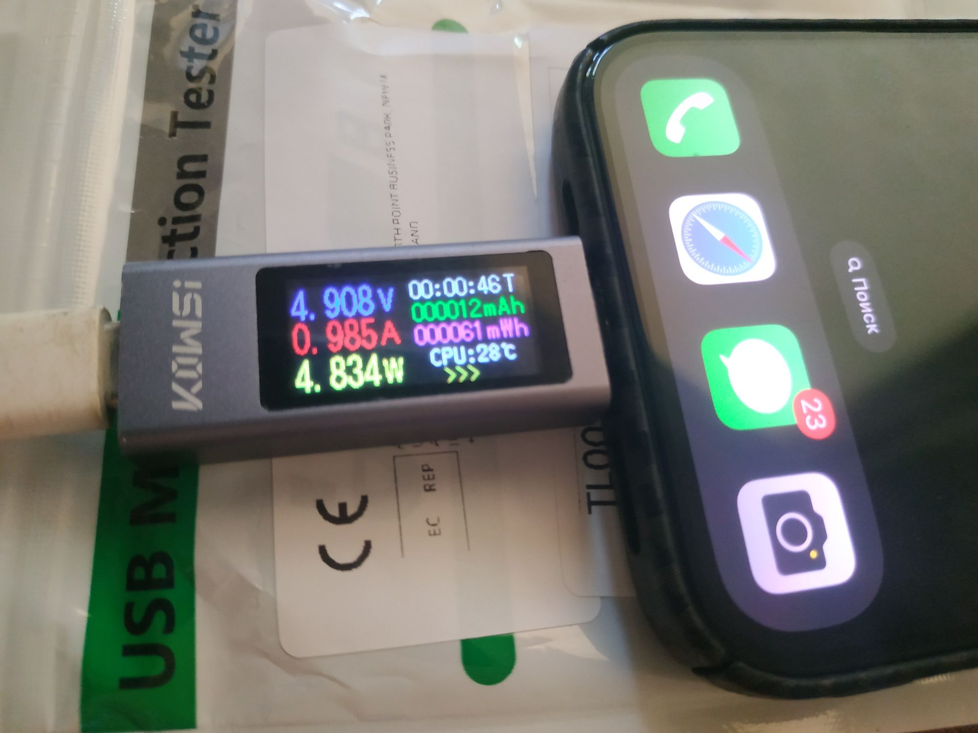 UsbUSB-C тестер KWS-2301C, 2302C 4-30V 0-12A