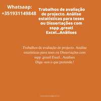 Trabalhos de avaliação de projecto. Análise estatísticas para teses