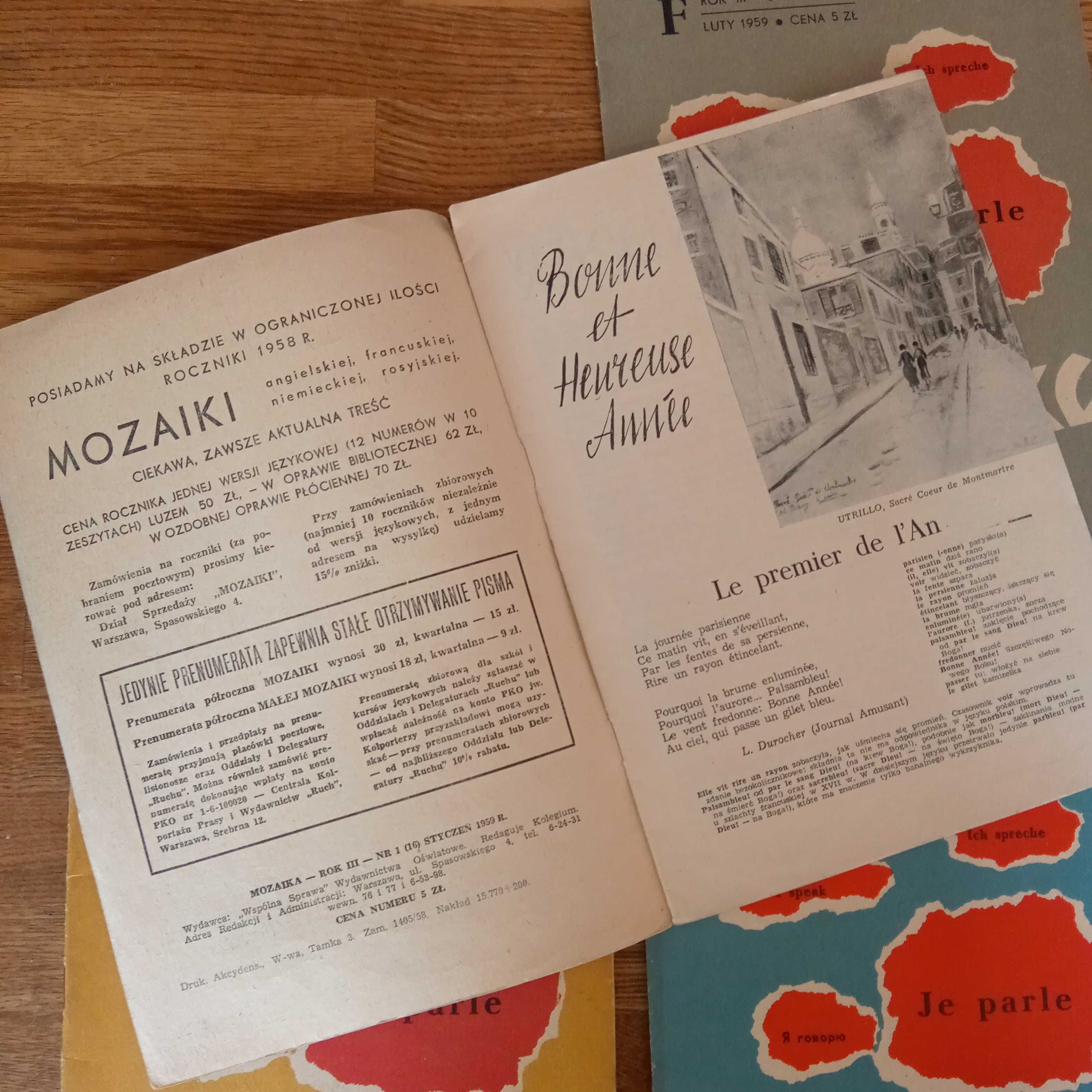 Mozaika francuska numery 1-4/1959