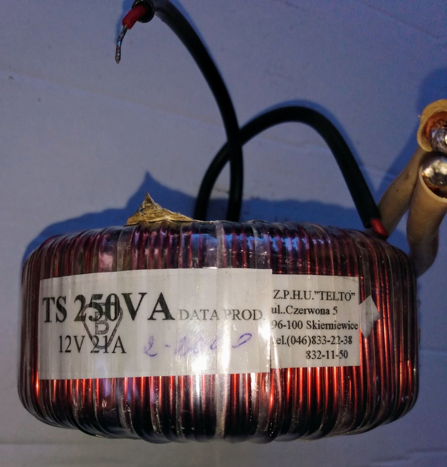 Transformator toroidalny 230V/250W-12V/21A