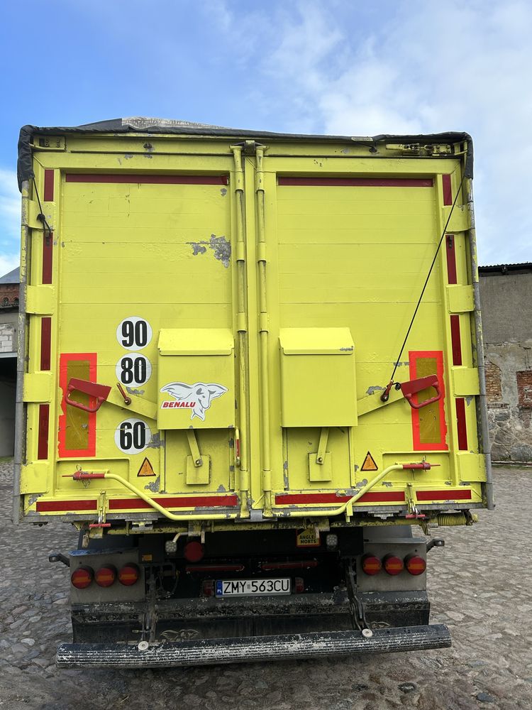 BENALU naczepa wywrotka klapodrzwi 50m3 cała aluminiowa