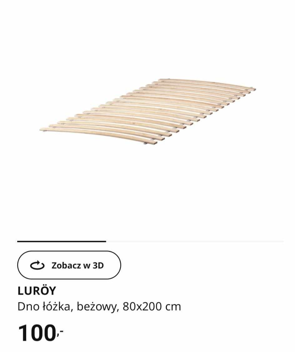 Łóżko minnen + materac IKEA