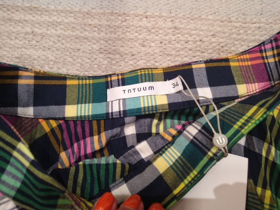 Tatuum/nowa spódnica/plisowana/kratka/kolorowa/roz xs/34