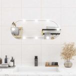 Vidaxl Lustro Ścienne Z Led, 30X70 Cm, Szklane, Owalne