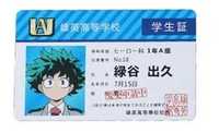 Karta legitymacja BNHA Izuku Midoriya  Nowa anime manga cosplay