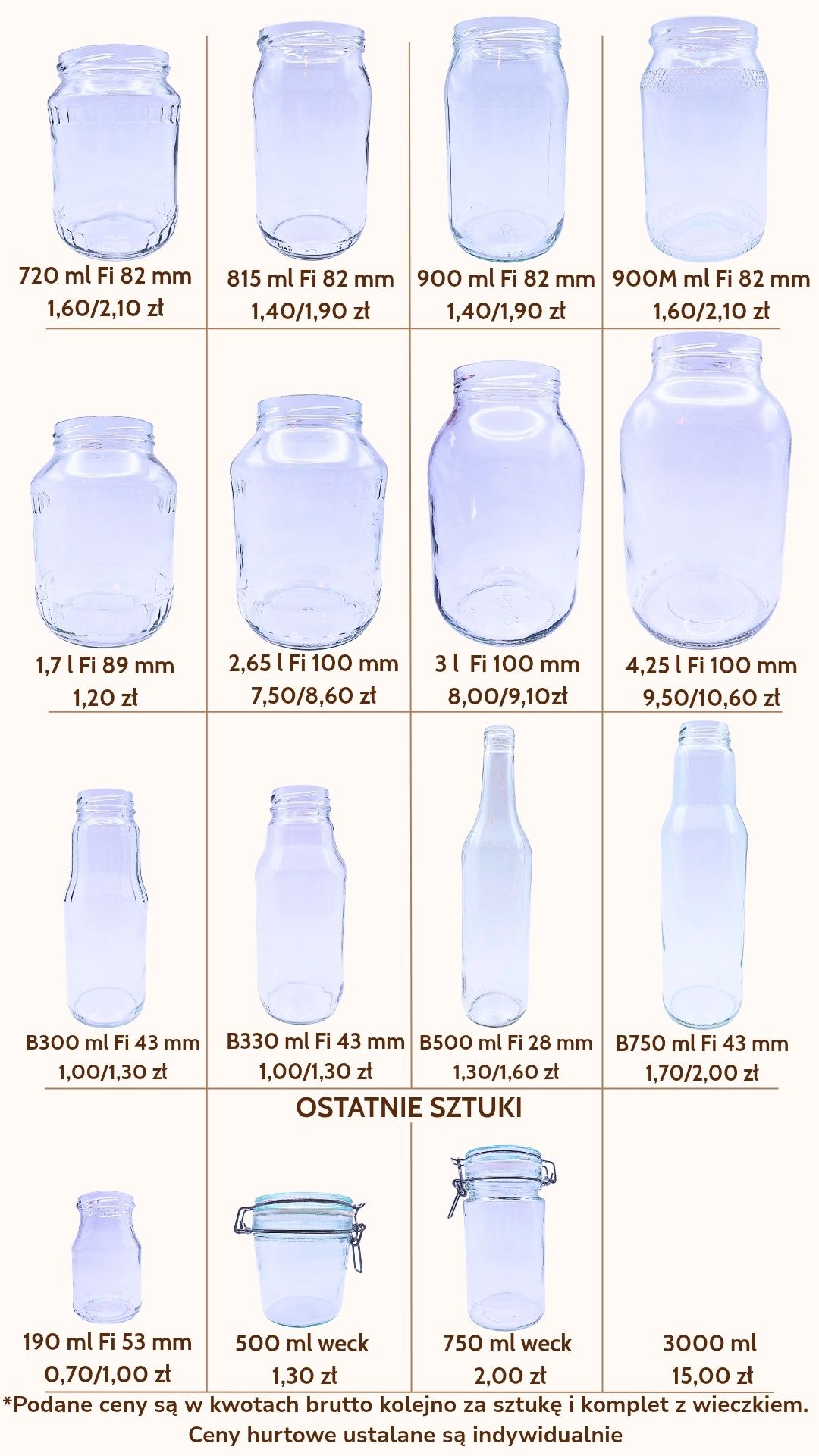 Słoik 130 ml fi 53 mm (mały na prezenty, upominki, miód weselny)