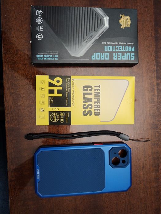 Etui iPhone 14 Plus + szkło + smycz