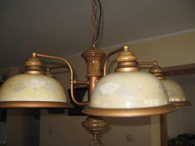 Lampa żyrandol ręcznie malowane szkoło duza