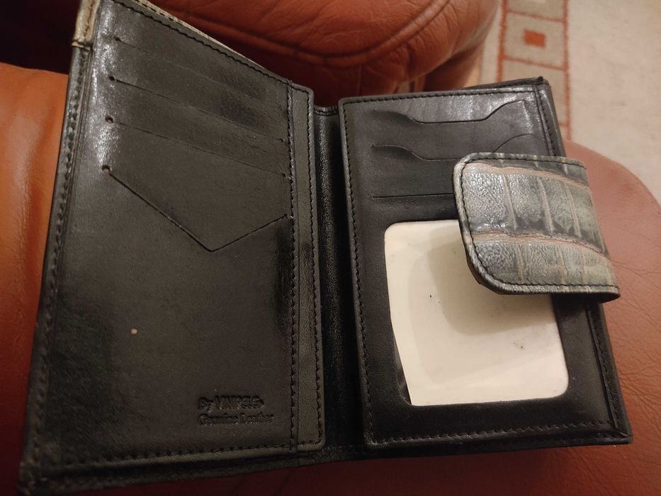 Porta moedas em pele