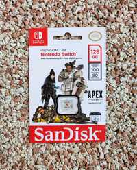 Karta microSDXC do Nintendo Switch. 128GB. Oryginalna SanDisk. Nowa.