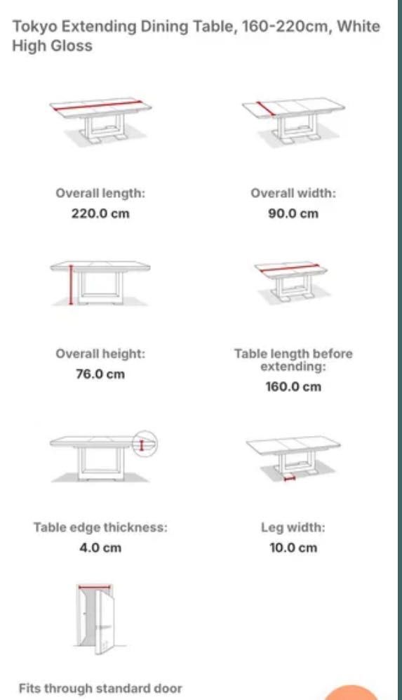 Mesa extensível até 8 lugares